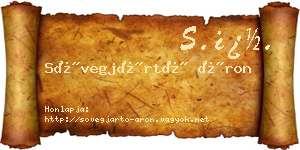 Sövegjártó Áron névjegykártya