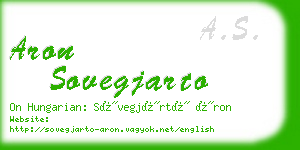 aron sovegjarto business card